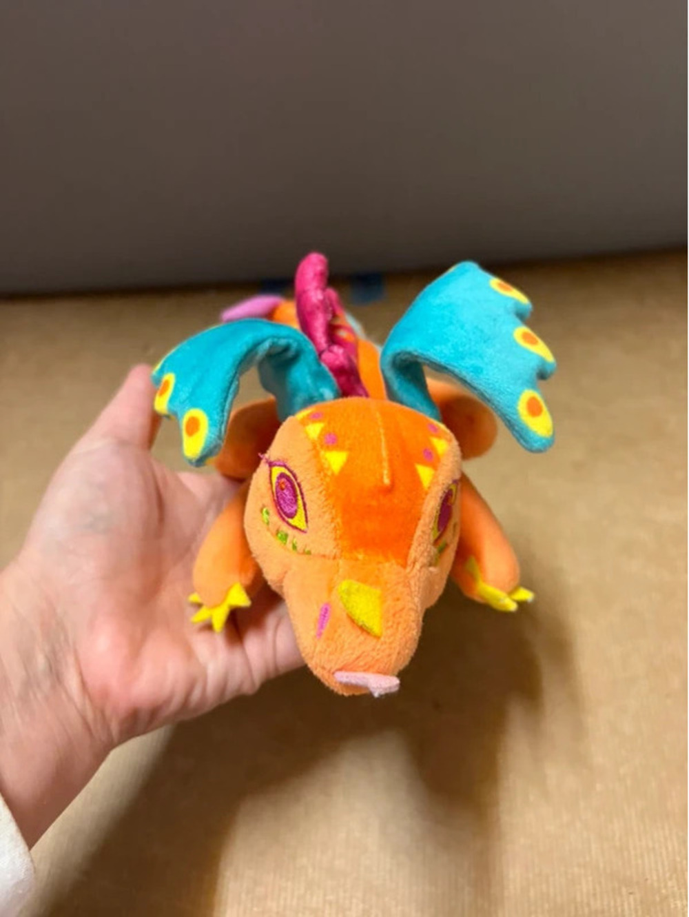 Disney Parks Pixar Coco Alebrije Lizard Dragon Magnetic Shoulder Pal Plush Used